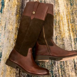 Brown leather and suede Frye boot size 8